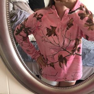 Pink camo pullover